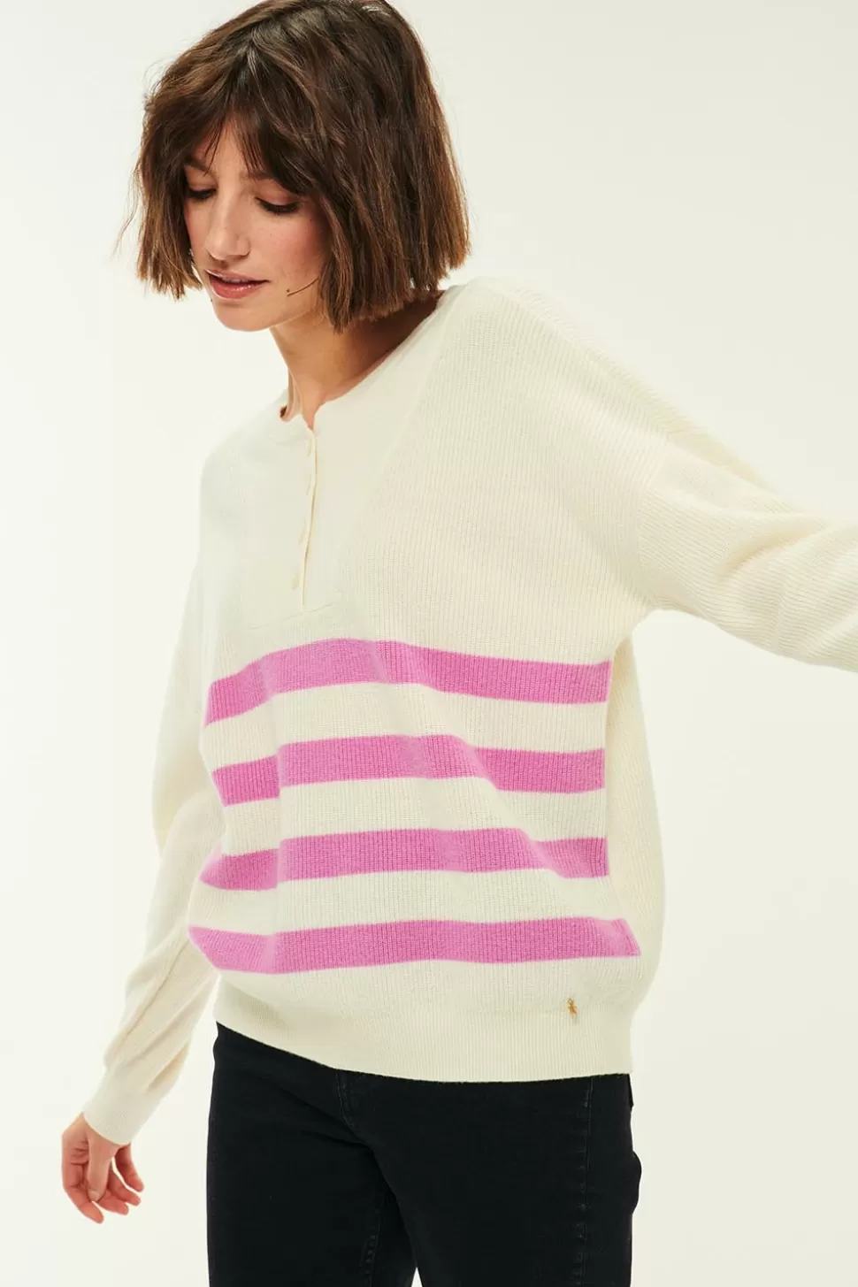 Audrie Creme/Loukoum Jumper | Des Petits Hauts Sale