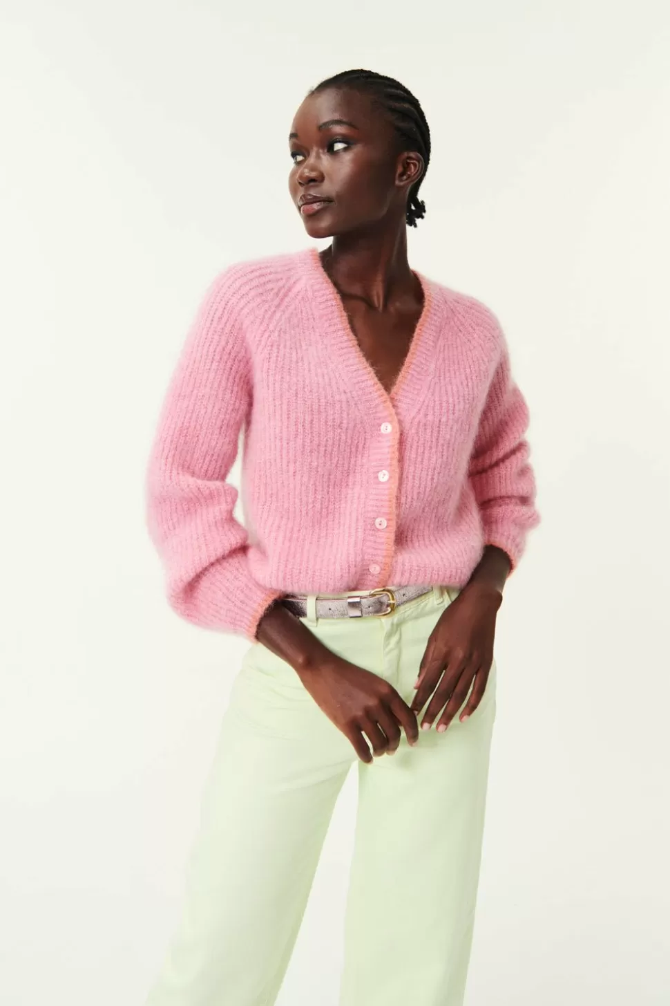 Bulette Rose/Oasis Cardigan | Des Petits Hauts Discount