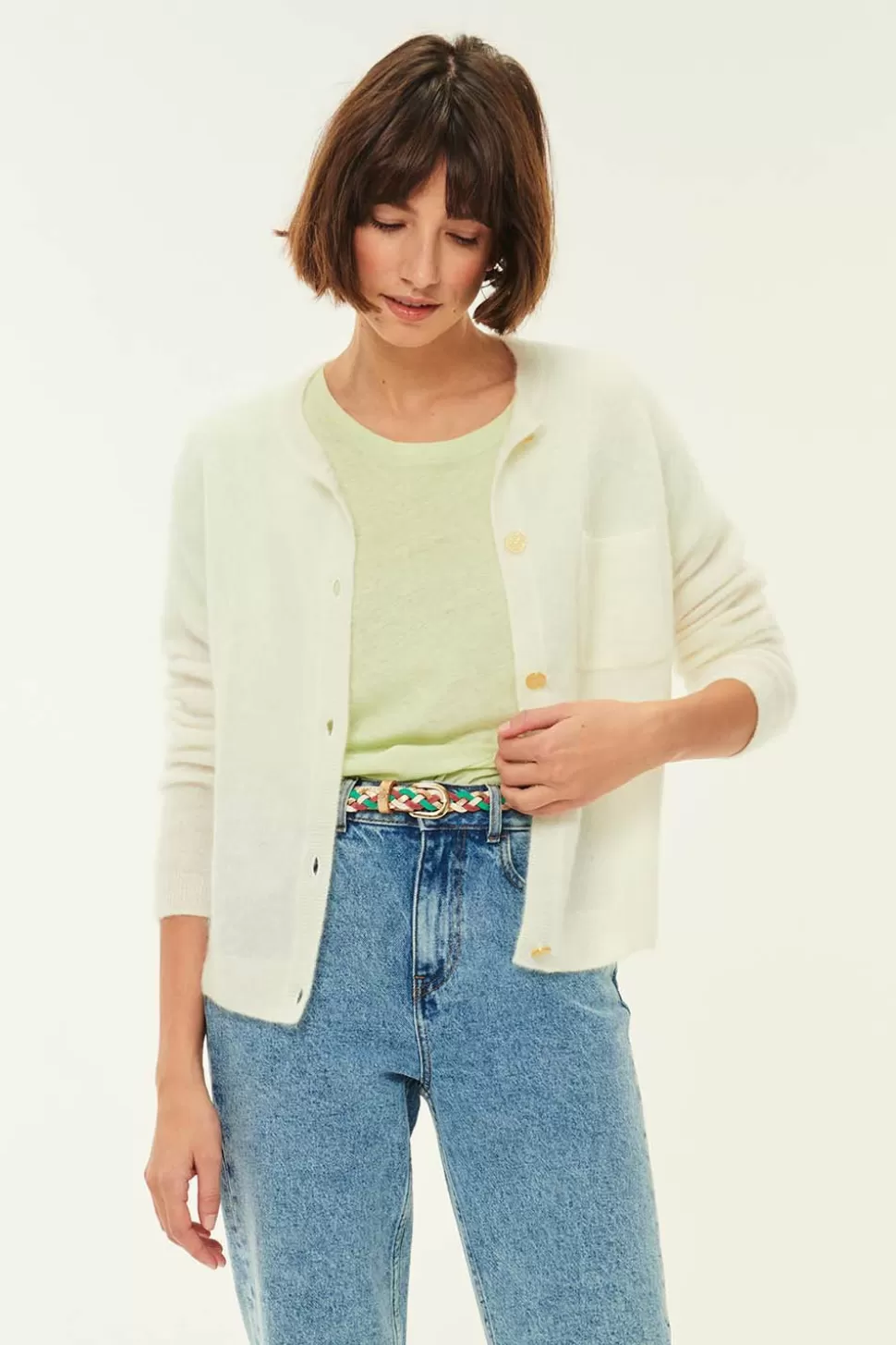 Caliope Ecru Cardigan | Des Petits Hauts Sale