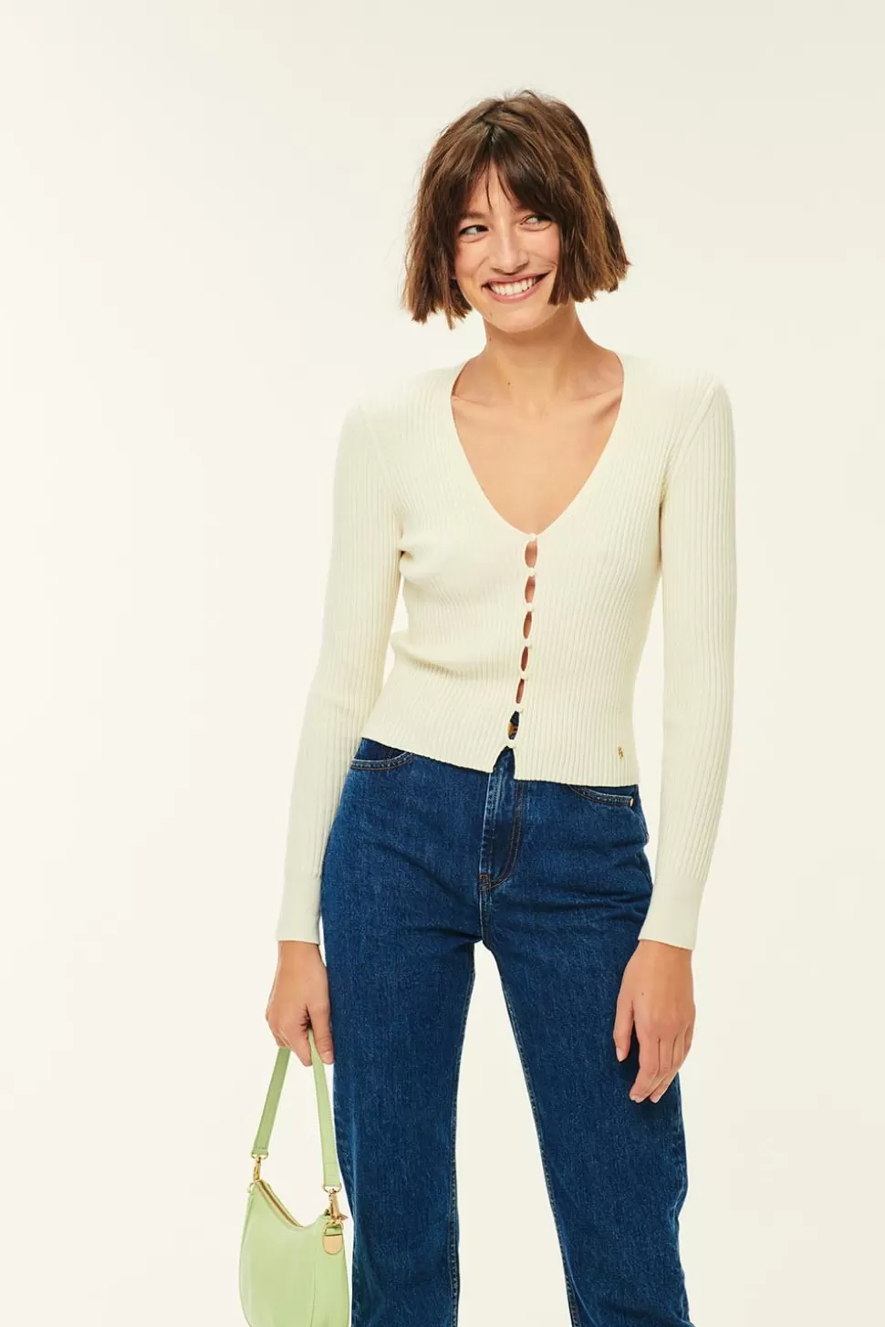 Clara Creme Cardigan | Des Petits Hauts Hot