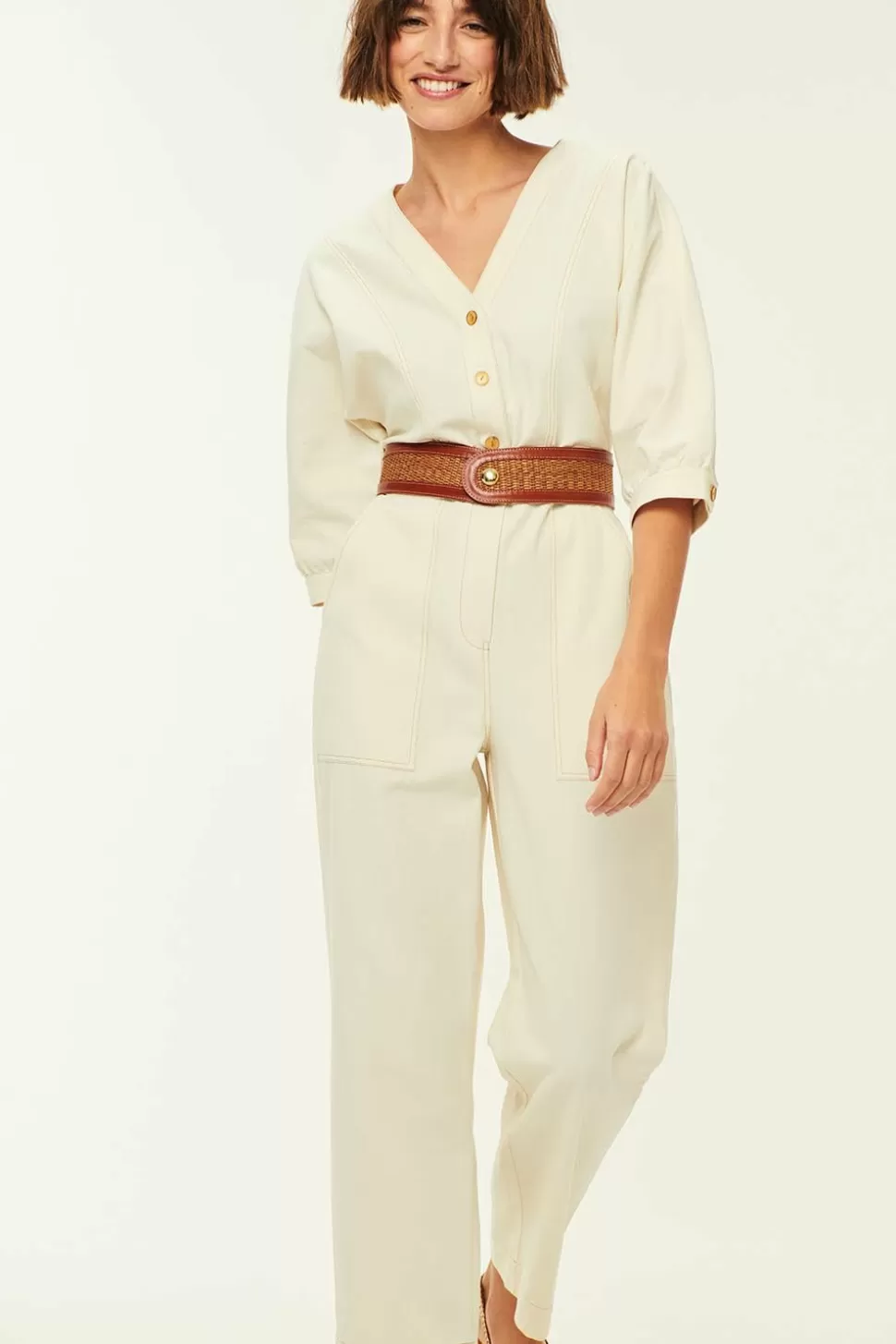 Emanuel Creme Jumpsuit | Des Petits Hauts Discount