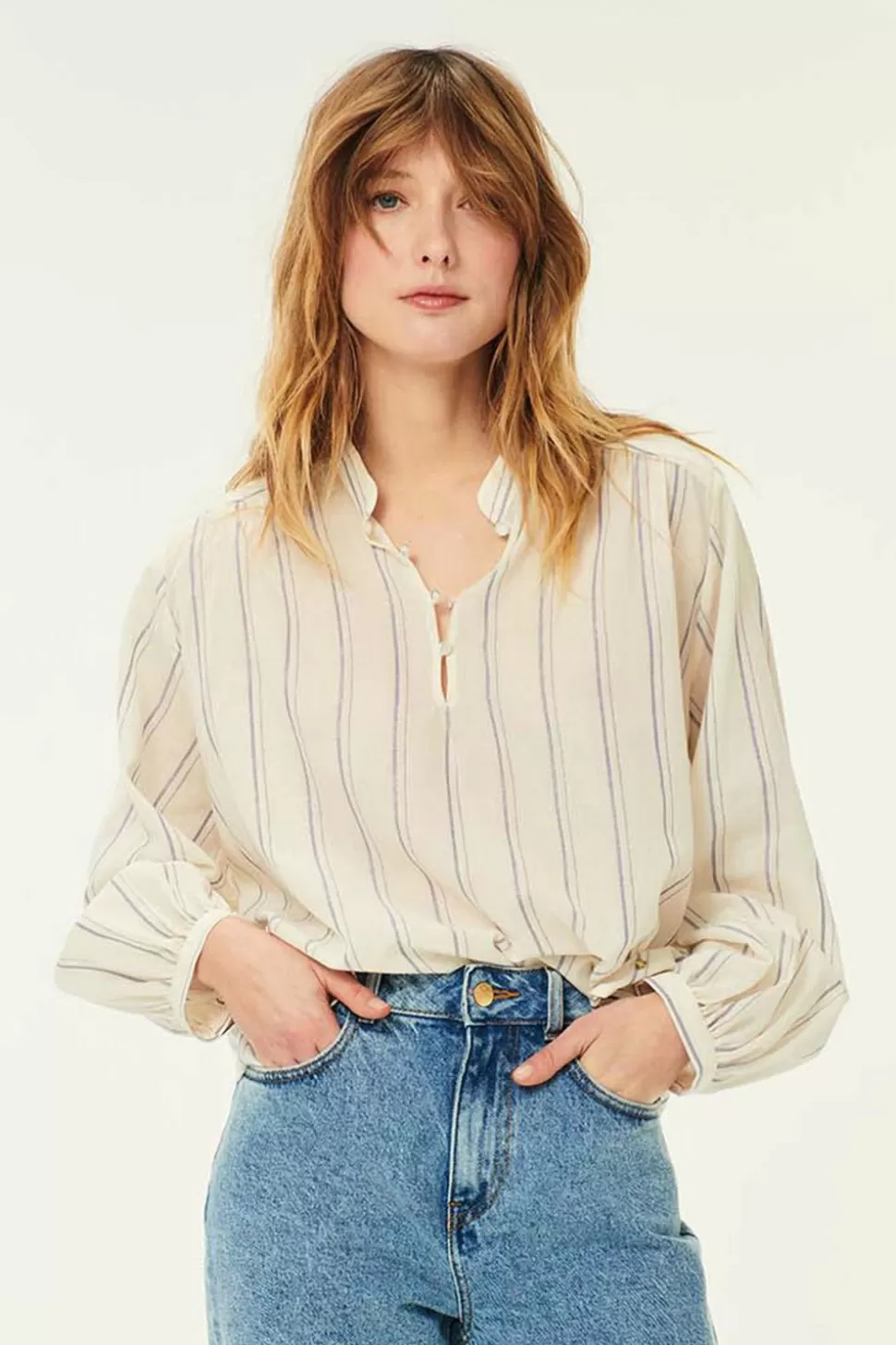 Eustache Rayure Nimbu Blouse | Des Petits Hauts Cheap