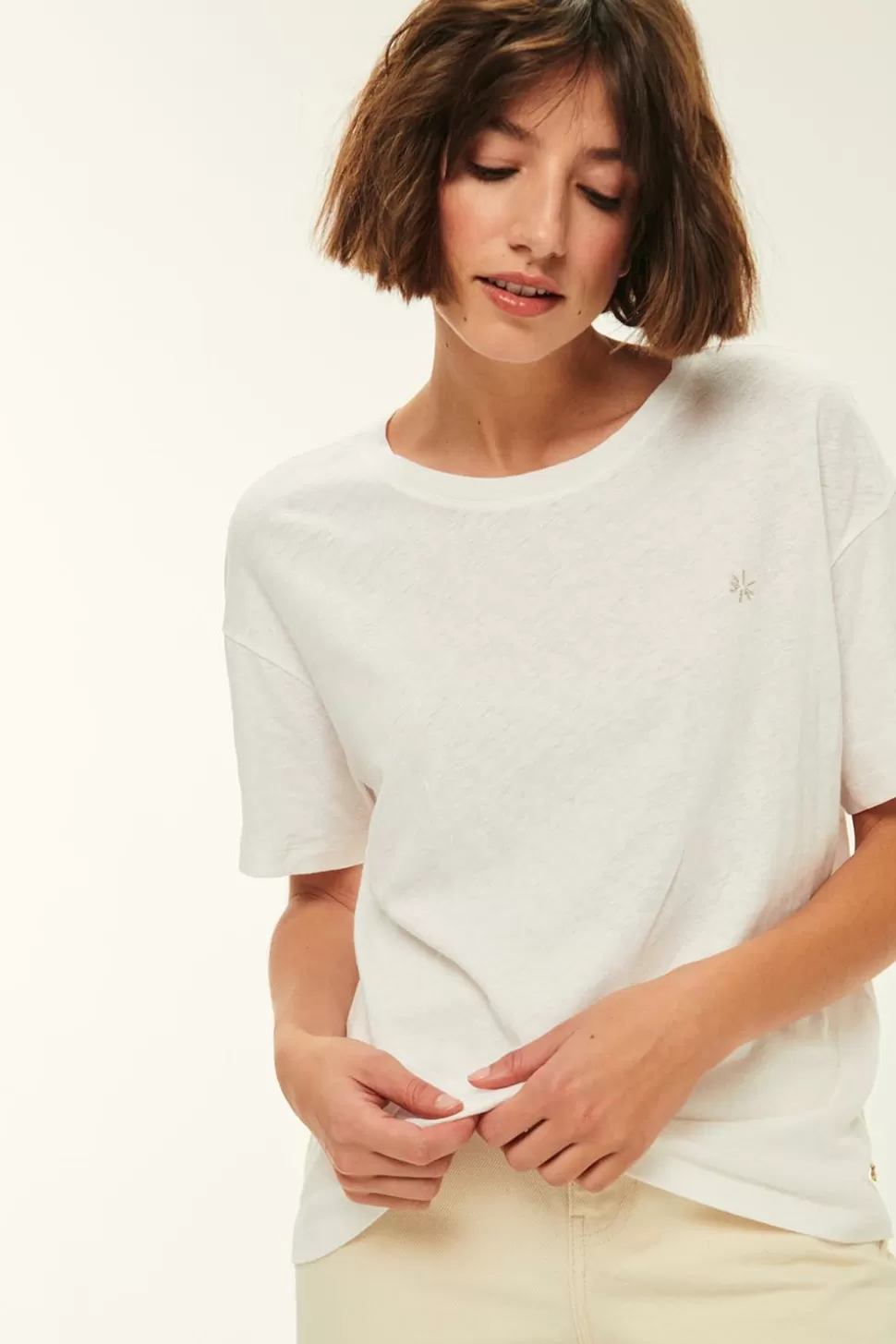 Jenna Ecru T-Shirt | Des Petits Hauts Best Sale