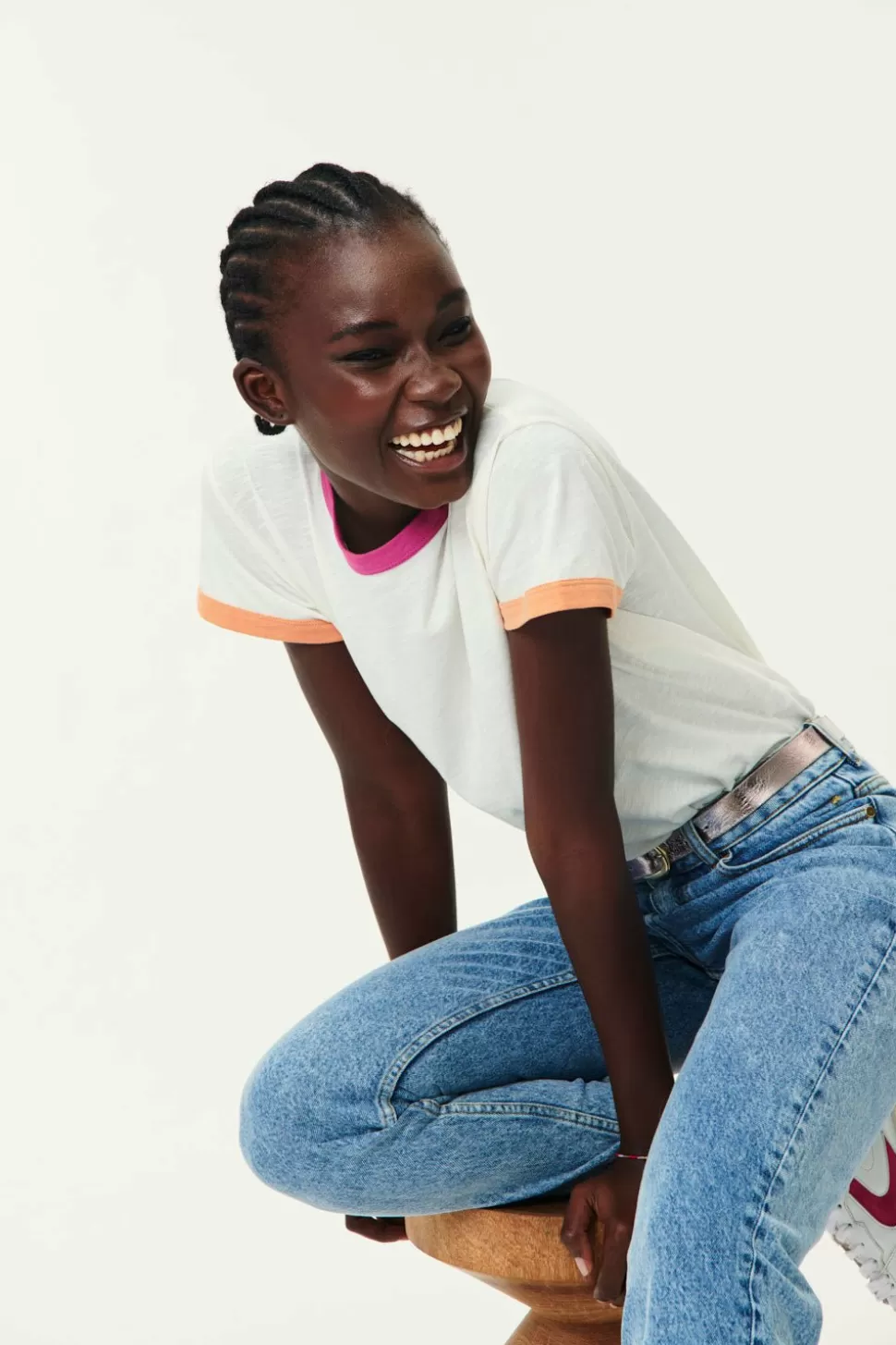 Jojo Ecru T-Shirt | Des Petits Hauts Sale