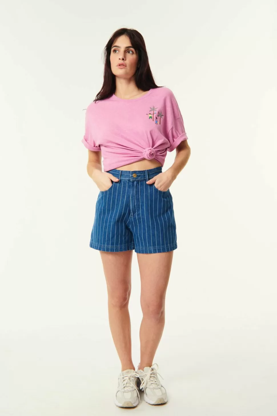 Lele Rayure Bleue Shorts | Des Petits Hauts Cheap