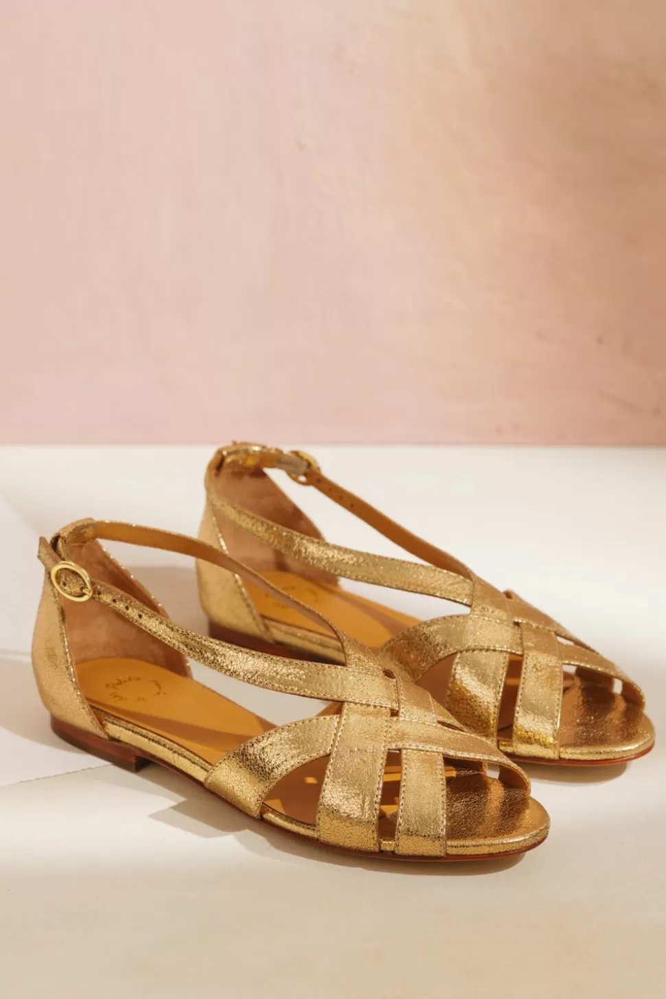 Nanou Dore Flat Sandals | Des Petits Hauts Cheap