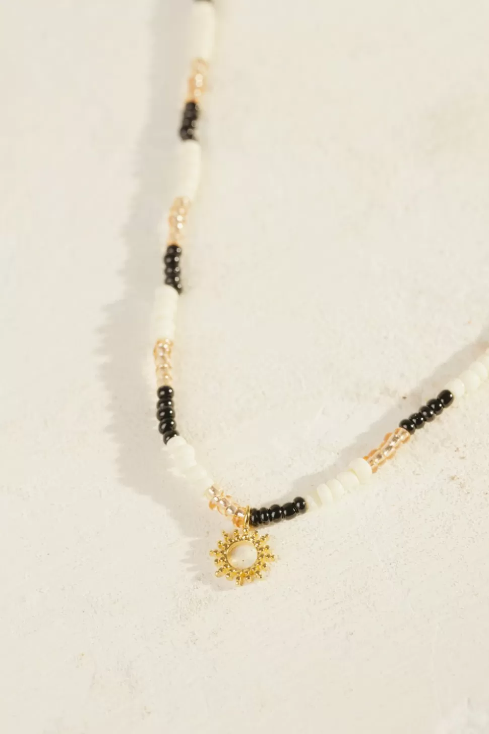 Pepin Noir/Ecru/Oasis Necklace | Des Petits Hauts Store