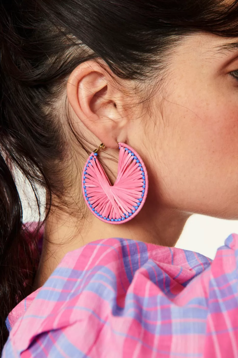 Pitchata Rose/Bleu Earrings | Des Petits Hauts New