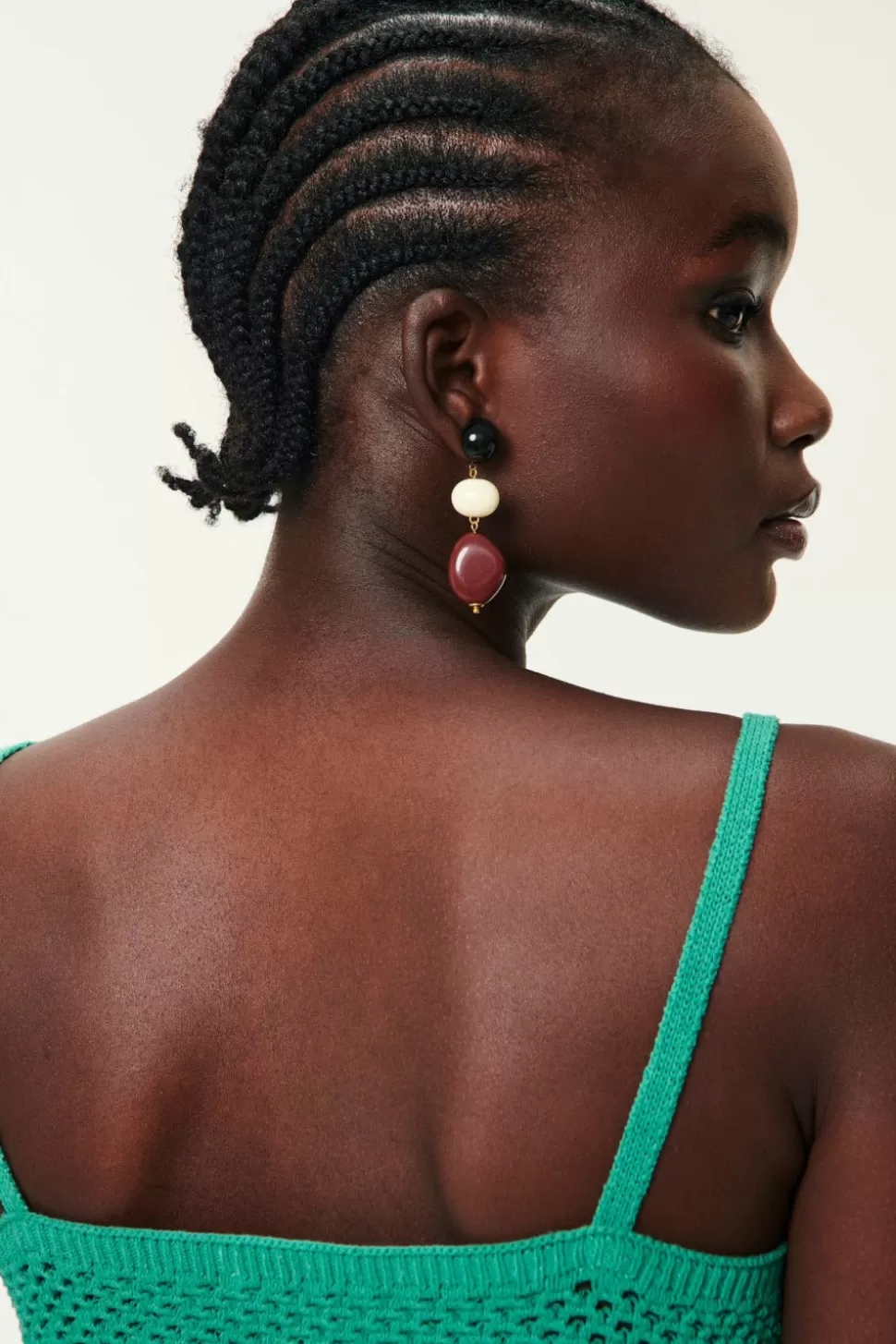 Prema Pecan/Ecru Earrings | Des Petits Hauts Clearance