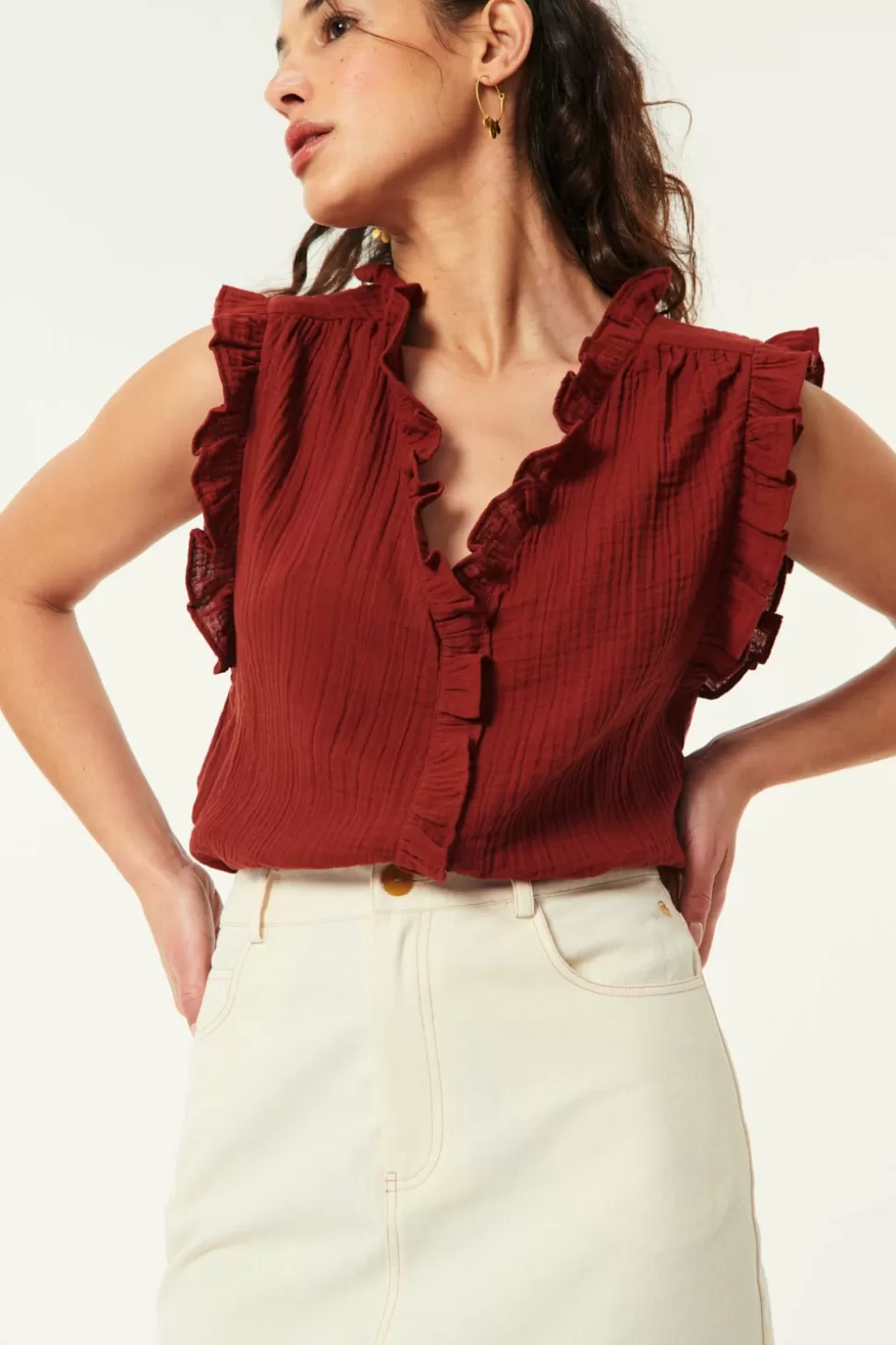 Roselina Pecan Top | Des Petits Hauts Fashion