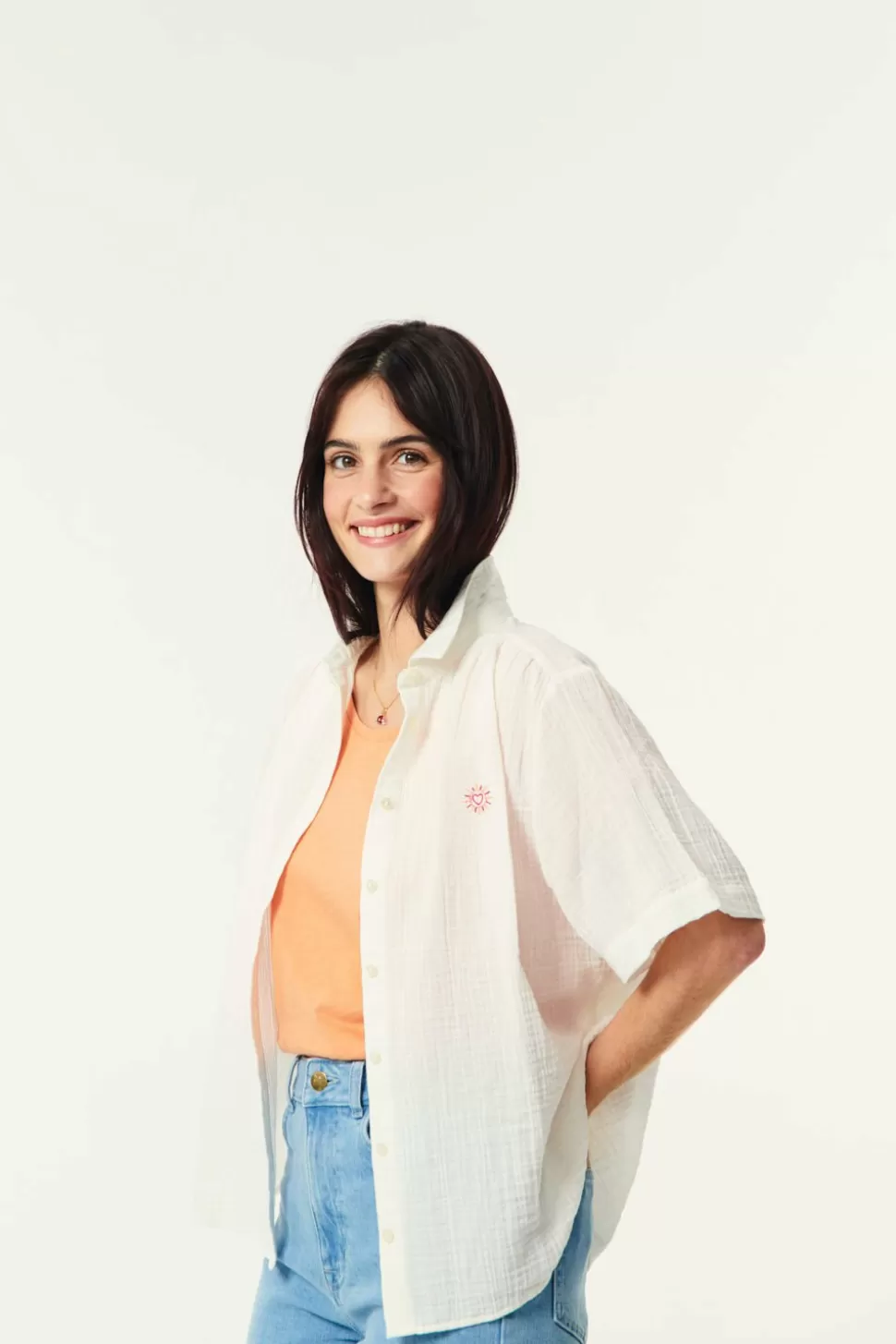 Rosy Ecru Shirt | Des Petits Hauts Store