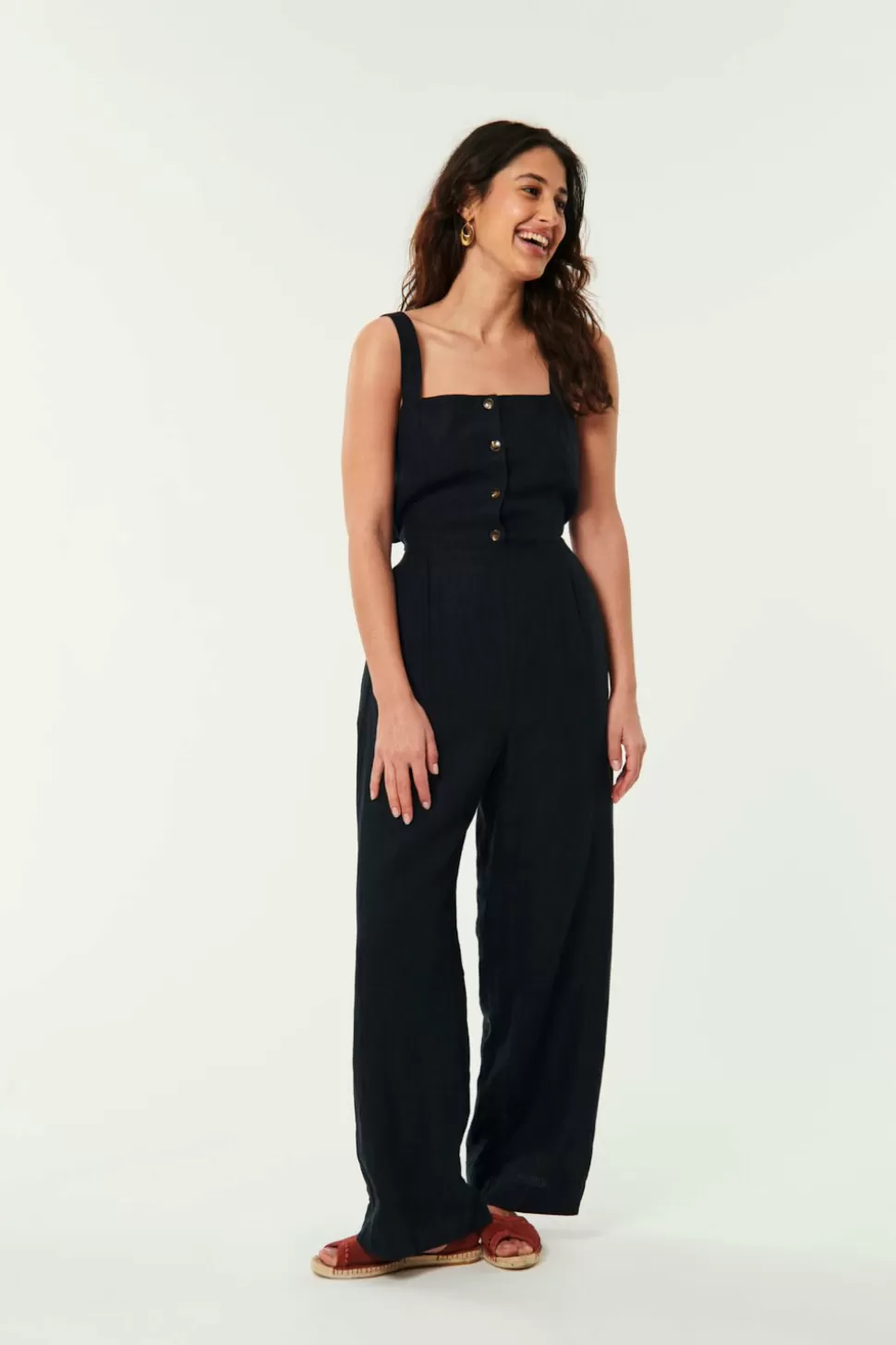 Verlin Noir Jumpsuit | Des Petits Hauts Online