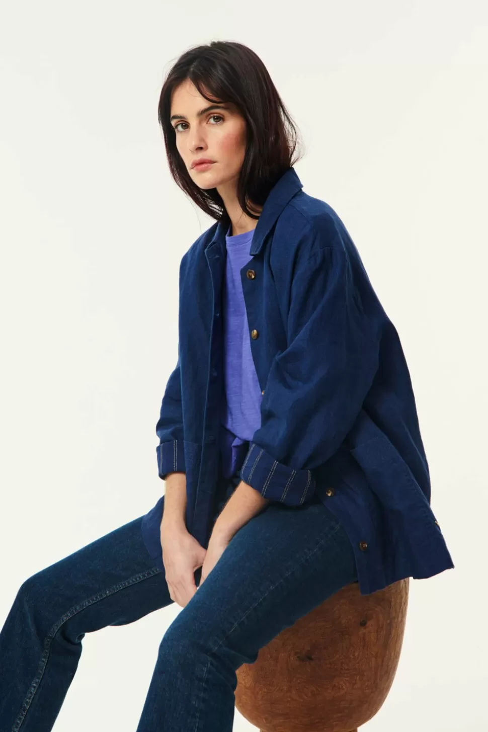 Vermon Indigo Jacket | Des Petits Hauts Cheap