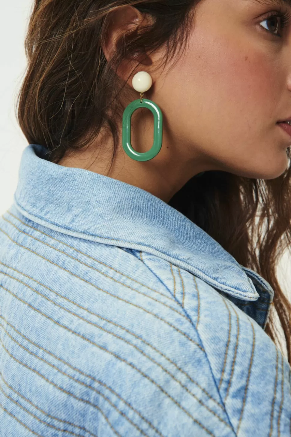 Yiana The/Ecru Earrings | Des Petits Hauts New