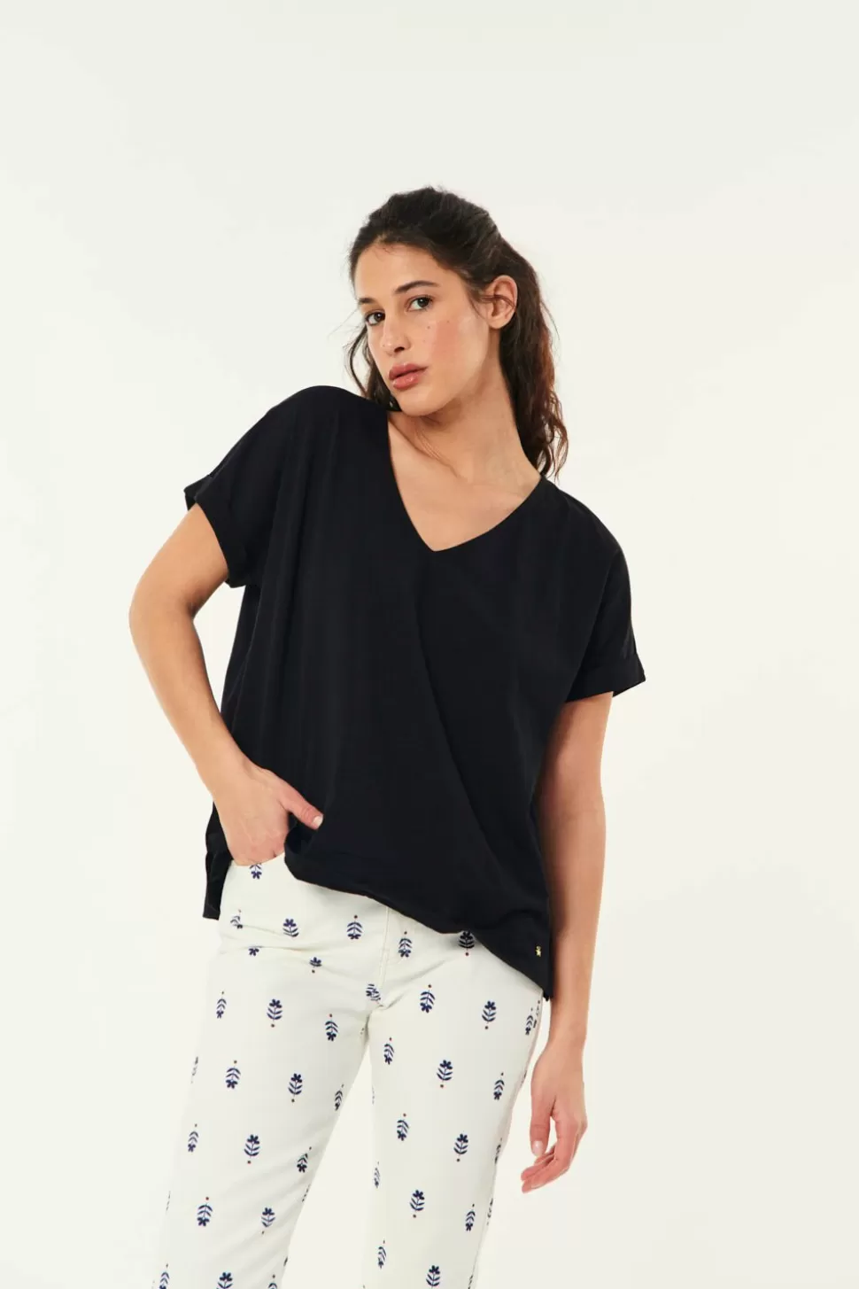 Zaeline Noir T-Shirt | Des Petits Hauts Shop