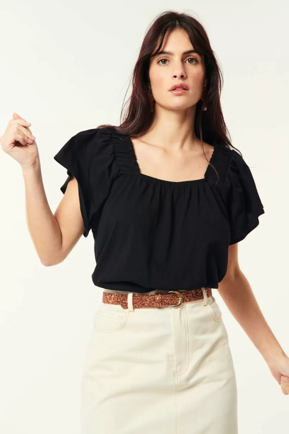 Zalam Noir T-Shirt | Des Petits Hauts Cheap